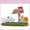 Resin Cartoon Garden Sign With Dog And Rabbit Design For Home Garden Decor