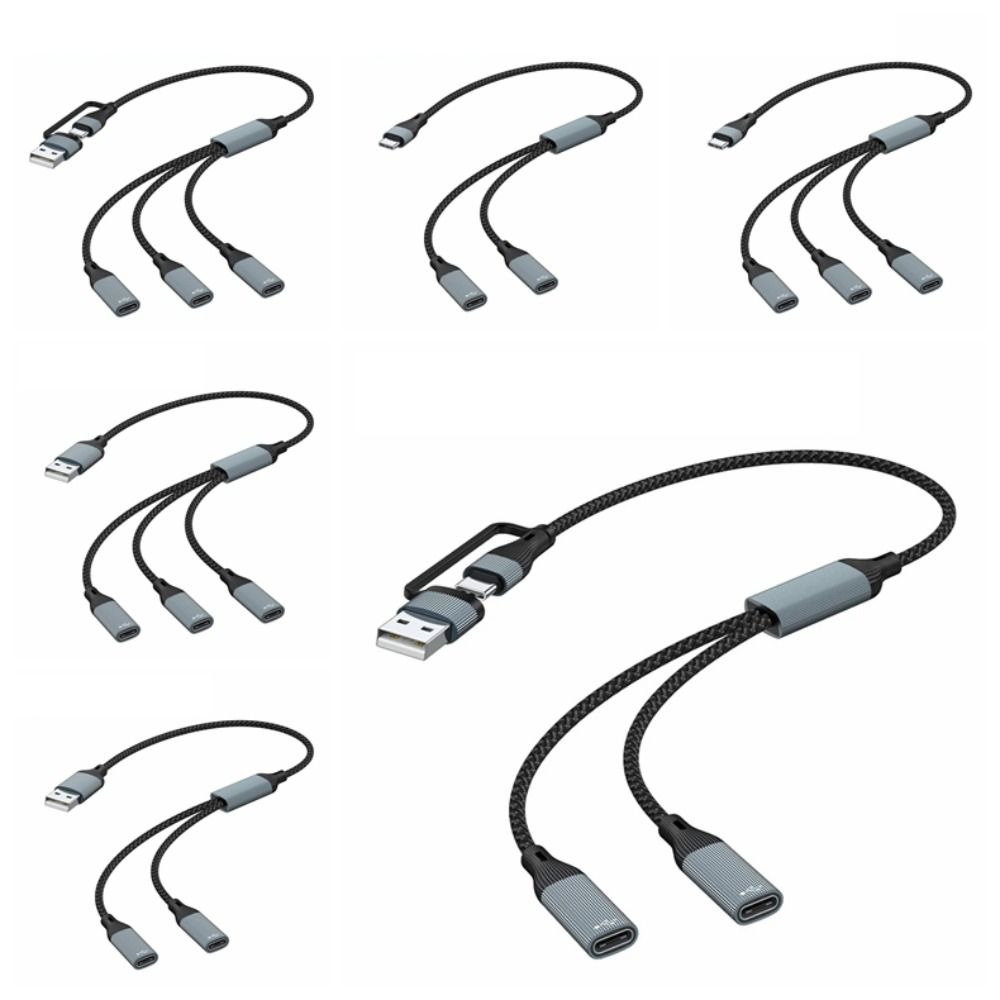 Aluminum Alloy Shell Multiple Splitter Adapter TPE Plastic USB Power Charging Hub Power Charging