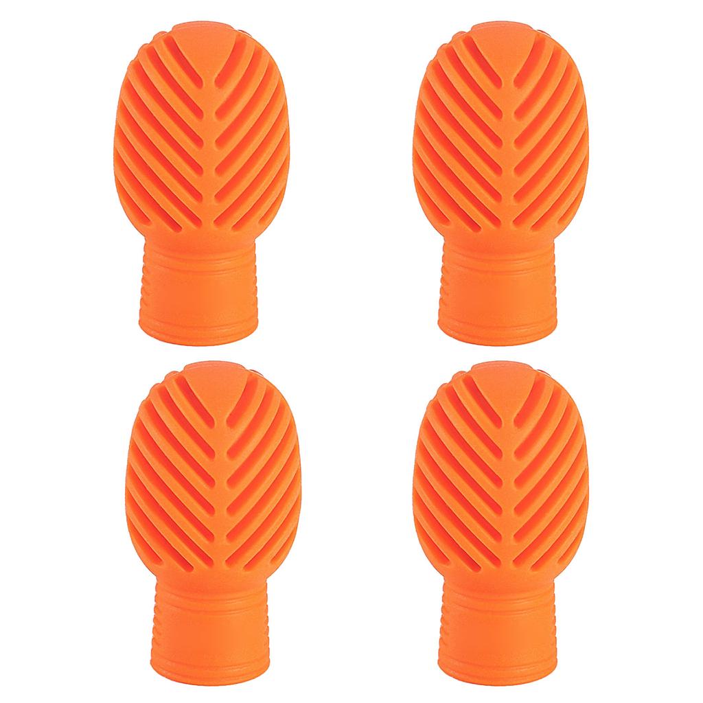 4Pcs Silicone Drumstick Mute Practice Tip Drum Mute Drumstick Mute Tip Drum Dampener Replacement Percussion Tip