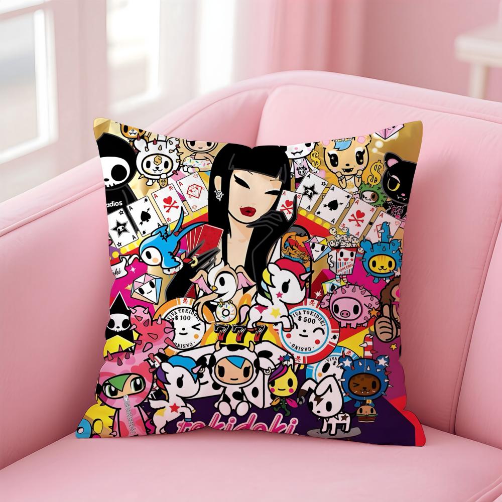 Чехол для подушки T-Tokidoki для дома и автомобиля, многоцелевой чехол для подушки - Двусторонний, Мягкий и прочный для ежедневного использования