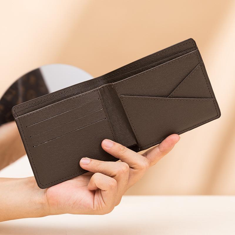 Мужской кошелек новый модный короткий классический с принтом кардхолдер многофункциональная маленькая сумка деловой кожаный кошелек маленький кошелек