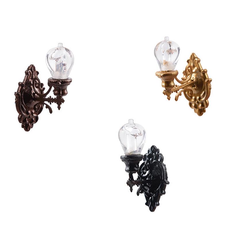 Миниатюрный кукольный домик настенный светильник настольная лампа мини светодиодное освещение украшение дома кукольная мебель игрушка может быть яркой