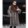 Men's Imitation Mink Coat Winter New Men's Long Warm Mink Fur Jacket Casual Large Size Large Fur Collar
