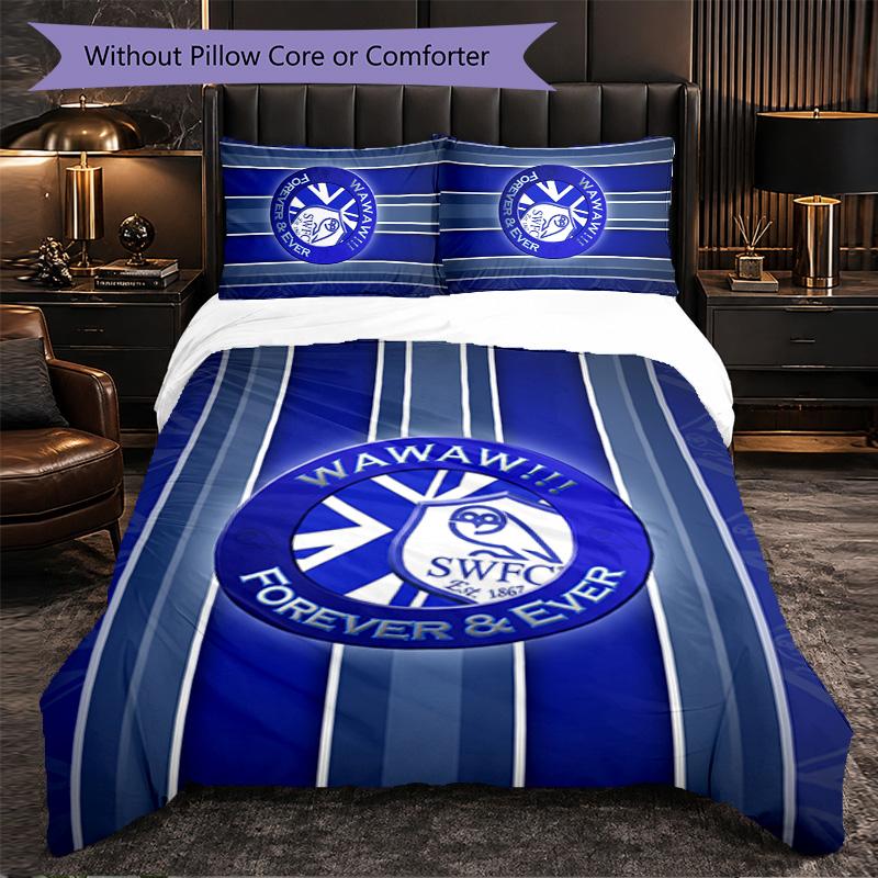 Sheffield Wednesday Themed Bedding 3Pcs Duvet Cover Set Decorative Bed Linen For Teen Room Home Decoration