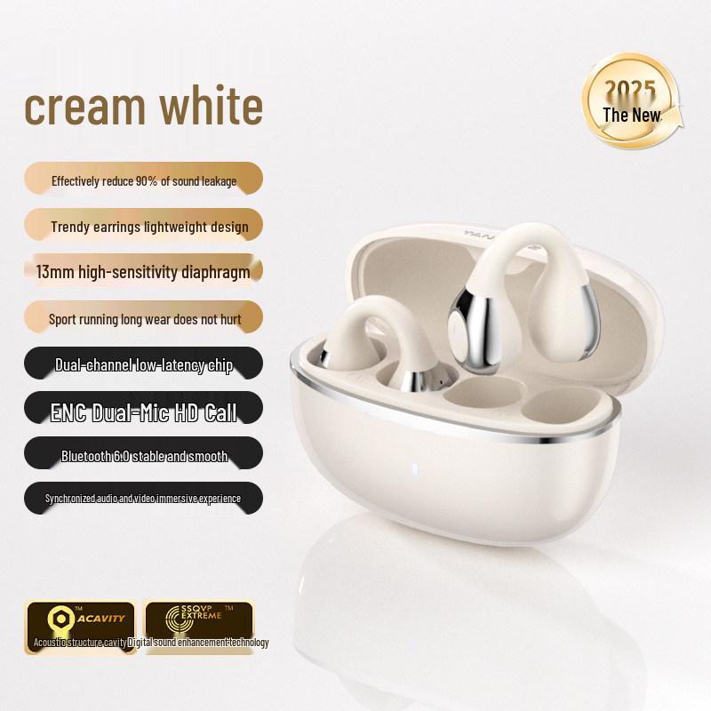 i5 Wireless Bone Conduction Ear Clip Bluetooth Earphones (2025 Model)