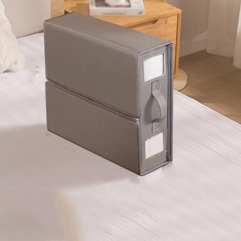 Коричневый/бежевый/черный/серый 1 шт. Складной ящик для хранения простыней, штор и одеял с ручкой и молнией, вместительный органайзер для хранения простыней.