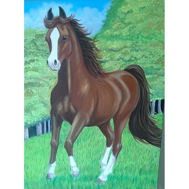 DIY Лошадь 5D алмазная живопись полный круглый дрель набор для вышивки крестом животное вышивка мозаика стены книги по искусству стразы подарок домашний декор