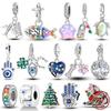 Шармы из настоящей меди Четырехлистный клевер Дерево жизни Бусины Подходят для оригинальных браслетов Подвески Изготовление изысканных украшений для женщин