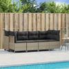 VidaXL Garden Lounge Set 5 Pcs with Light Grey Cushions Wicker, Outdoor Sofa Set, Garden Furniture, 3261526