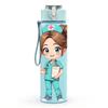 1PC Nurse Doctor Girl Character 750ml Color Plastic Sports Water Bottle Leakproof Flip Straw Lid Suitable for Sports Office Home Use