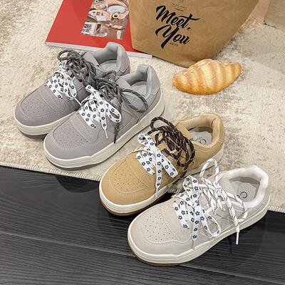 Dexun обувь женская 2025 весна новая мода универсальные туфли на толстой подошве увеличивающие рост повседневные спортивные белые туфли женские