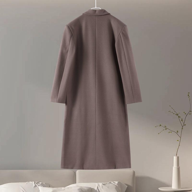 Женское шерстяное пальто - Коллекция Осень/Зима 2024, Стиль для города с пиджачным воротником