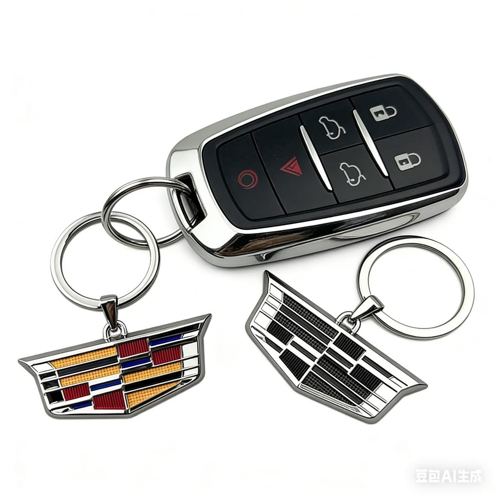 Leather Alloy Car Logo Keychain Key Ring Holder Pendant for Cadillac ATS BLS CT4 CT5 CTS Escalade SLS SRX XT5 XT6 XTS Accessorry