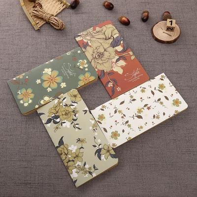 Красивые блокноты Vintage Flower 24 страницы Тонкие блокноты Простые портативные блокноты Канцелярские принадлежности для студентов и учителей
