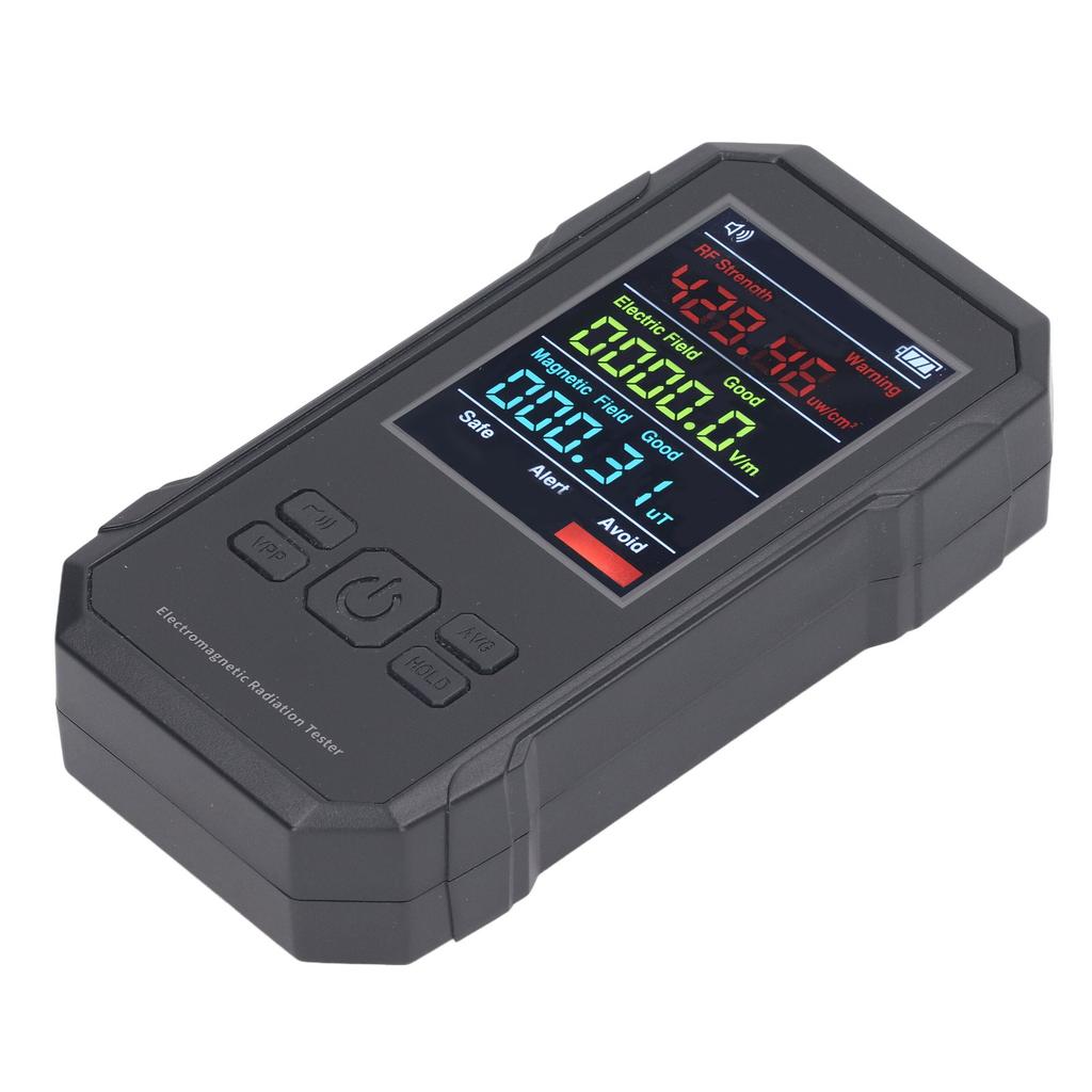Radiation Detector Black Digital EMF Meter LED Display Handheld RF Electric Field Magnetic Field