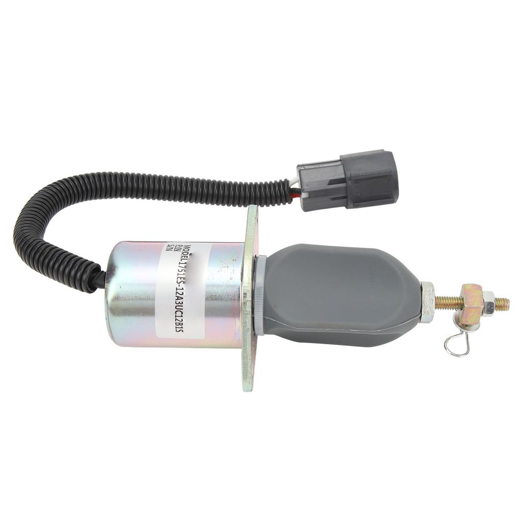 Fuel Shut Off Solenoid 1751ES‑12A3UC12B1S Engine Fuel Stop Solenoid for Marine Engines DC12V