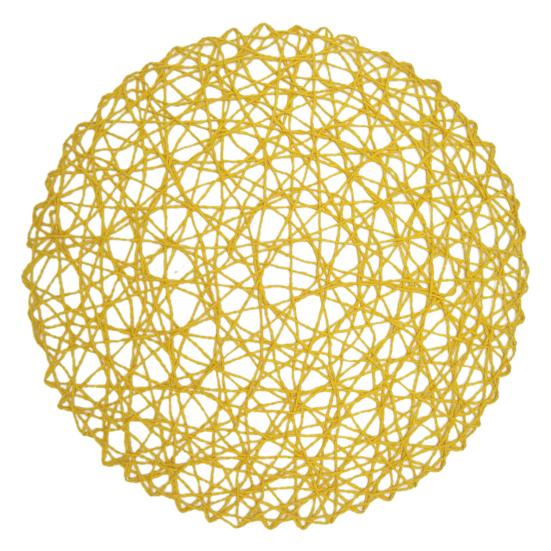 Table Mat Environmentally Friendly for Home Round Non-Slip Heat Insulation Round Coaster Stylish Anti-slip Tight Woven CLE