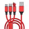 Кабель для быстрой зарядки «три в одном»: Портативный USB-подарок для быстрой зарядки мобильных устройств