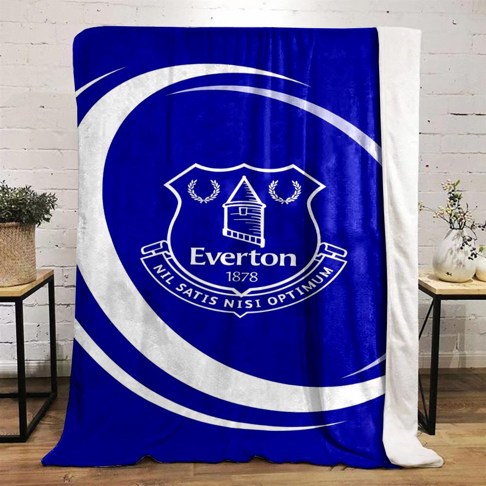 Everton Football Club Crest printed Flannel blanket for bedroom, living room, sofa, and nap