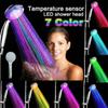 1Pcs LED Illuminated Shower 7 Colors Head Light Water Saving Automatically Color-Changing Bathroom Accessorries