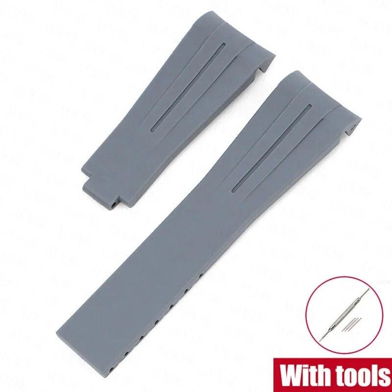 Резиновый ремешок для часов, подходит для Omega x Swatch Moonswatch, 20 мм, складная пряжка из нержавеющей стали для мужчин и женщин, изогнутый сменный ремешок для Rolex