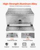 Semi-Truck Step Tool Box, 760 x 750 x 400 mm Heavy Duty Aluminum Diamond Plate Toolbox, Waterproof Cab Entry Step Storage Box with T-Handle Lock &