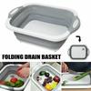 2 In 1 Chopping Board Folding Drain Basket Multi-Function Cutting Boards Kitchen