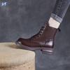 Women's Boots New Autumn and Winter Leather Martin Boots British Retro Short Boots