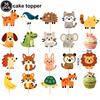 Jungle Safari Animal Kids Birthday Decorations Lions Tigers Giraffes Cake Topper Balloon Banner Party Baby Shower Supplies