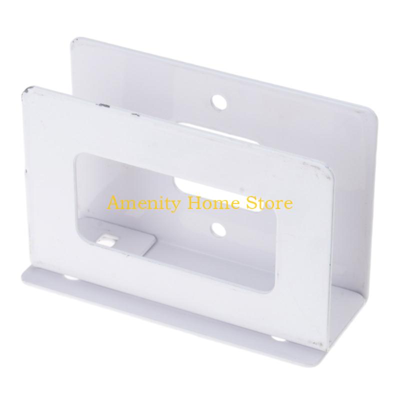 F26C Multifunctional Steel Wall Shelf For Router Storage Space Saving Design Drillless Installation Holds Multiple Devices