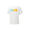 Puma Letter Print Crew Neck Casual Sports Short Sleeve T-Shirt Unisex T-Shirt White 678008-02