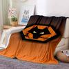 3D Wolf Print Football Club Blanket, Lightweight, Comfortable, Soft, Breathable, and Super Warm, Travel Bedding