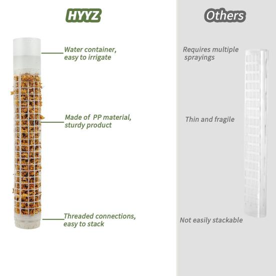 Self Watering Moss Pole Mesh Plant Support Pole Stackable Monstera Plant Support Plastic Moss Poles for Potted Climbing Plants