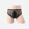 Мужские большие сетчатые прозрачные трусы, сексуальное и дышащее трендовое прозрачное нижнее белье