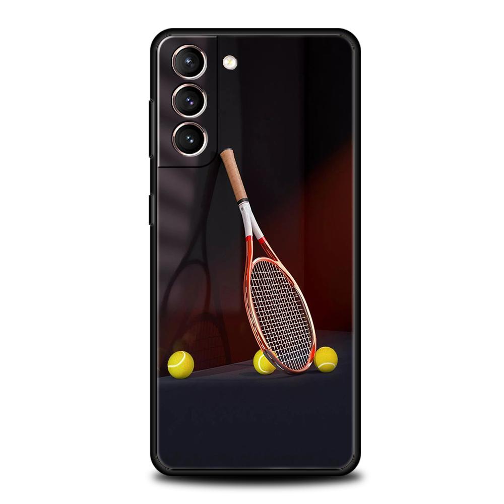 Спортивный чехол для телефона с тематикой тенниса для Samsung Galaxy S25 S24 S23 S22 S20 S21 FE Ultra S10 S10E S9 Plus 5G Мягкий ТПУ Чехлы Покрытия Сумки