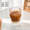 Кофейная чашка в вертикальную полоску, чашка для ледяного латте, ветер, чашка-соломинка высокой ценности с крышкой, бытовая чашка для воды, стекло