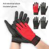 1 Pair Work Gloves Anti-Electricity Protective High Voltage Electrical Insulating Glove Soft Mittens Riding Black