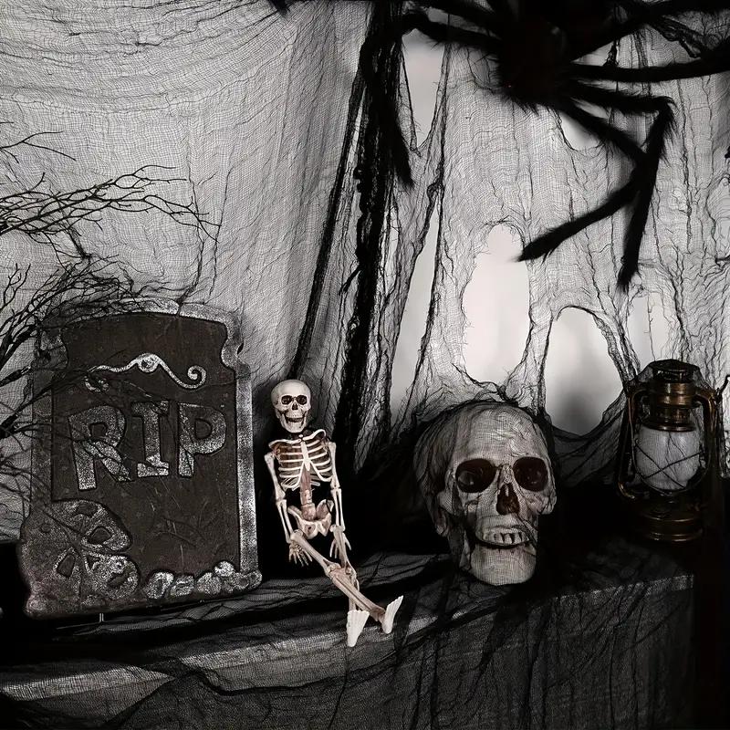 Хэллоуин Марлевая ткань Черная Крупная Марлевая ткань Дом с привидениями Сделай сам Декоративная марля Реквизит для сцены вечеринки ужасов Хэллоуинская декорация