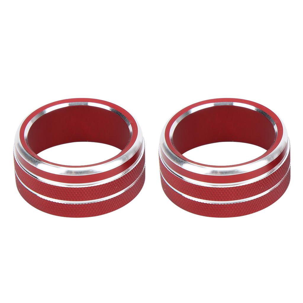 Air Conditioning Knob Trims Rings Red Aluminum Alloy Decoration Replacement for Camry 2018 2020
