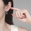 Sterling Moissanite Stud Earrings Women 2ct Total Geometric Letter Design Celestial Theme Elegant Party Jewelry