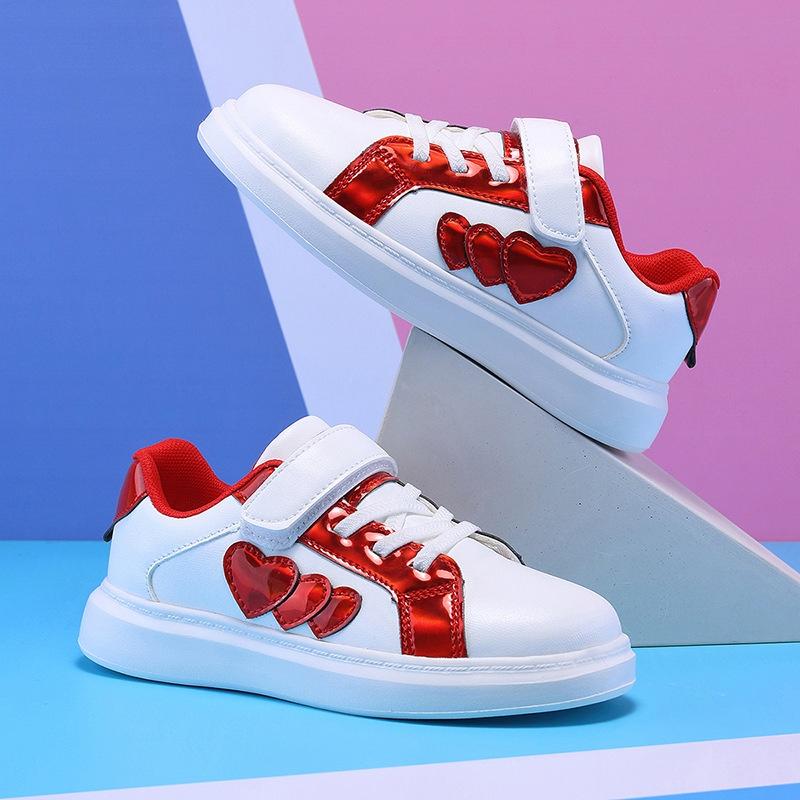 Women's Shoes 2026 Autumn New Velcro Non-slip Wear-resistant Microfiber/EVA Waterproof Solid Color Zhongda Children's Sports