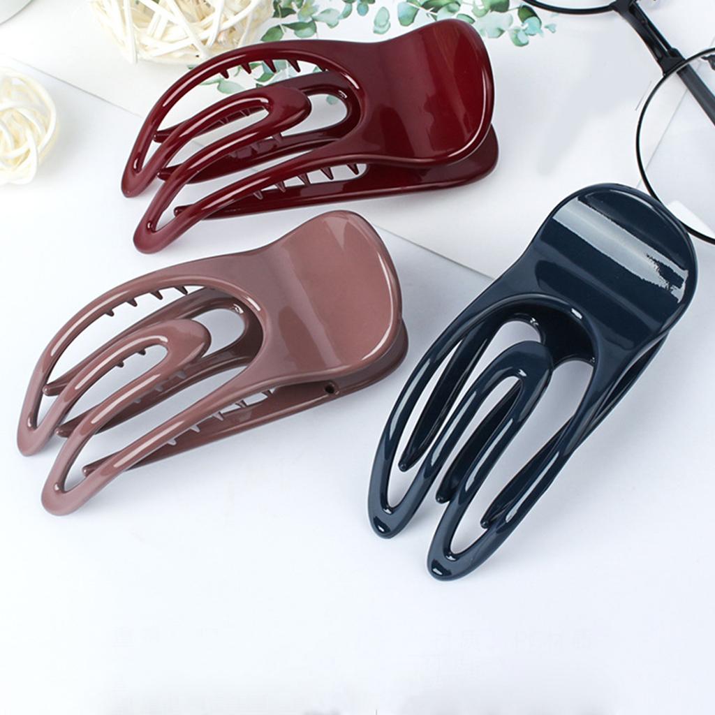 Duckbill Flat Hair Claw with Leopard Pattern French Hair Claw Clip Strong Secure Jaw Clamp Hair Decorative Accessories