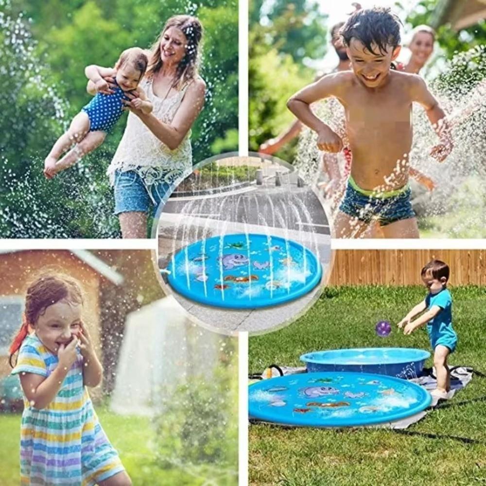 Dolphin Inflatable Water Sprinkler Pad 170cm Lawn Swimming Pool New Outdoor Game Toy Outdoor