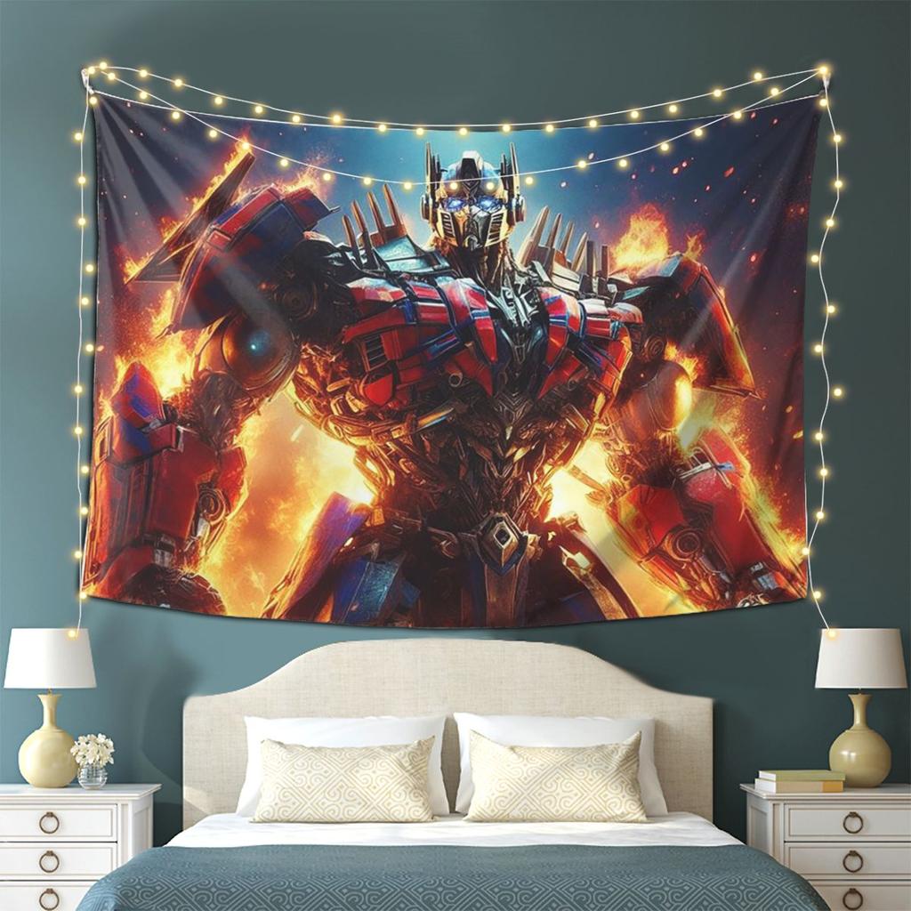 Optimus Prime Tapestry Wall Hanging Aesthetic Home Decor Tapestries for Living Room Bedroom