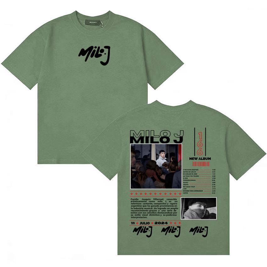 Rapper Milo J 166 New Merch Pop T Shirt Unisex Women Fashion Tshirt Gothic Cotton Casual Oversized Short Sleeve Tshirts Fans Gift