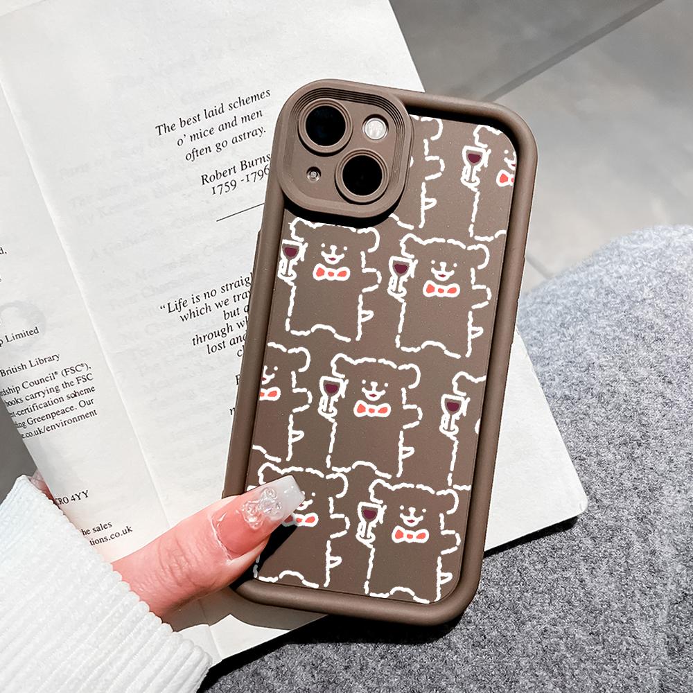 Для Realme 11 11x 12x 12 Pro C21 C30 C33 C35 C65 OPPO A18 A38 A60 A96 Reno 10 11 12 Pro Мягкий силиконовый квадратный чехол для телефона с рисунком мультяшной собаки