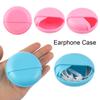 Round Shaped Carry Pouch Pocket Data Line Box Earphone Case Wire Cable Organizer Jewelry Protective