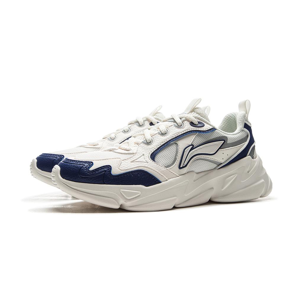 Li Ning Cloud Sea Versatile Retro Thick Sole Height Increasing Shock Absorbing Non-Slip Wear-Resistant Support Low-Top Dad Shoes Men Sneaker AGCU305-2