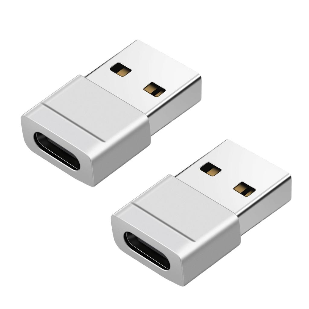 2 шт. Адаптер USB C Female на USB Male Наслаждайтесь быстрой передачей 480 Мбит/с и безопасной зарядкой Адаптер Type C на USB