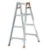 PiCa Pika Corporation 4 4 Silver Stepladder, Double-Use Stepladder, Lightweight, Tiers, Shaku, 110cm, Aluminum, K-120D